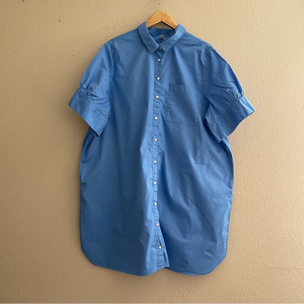 Old Navy Sky Blue Shirt Dress - Picture 2 of 13